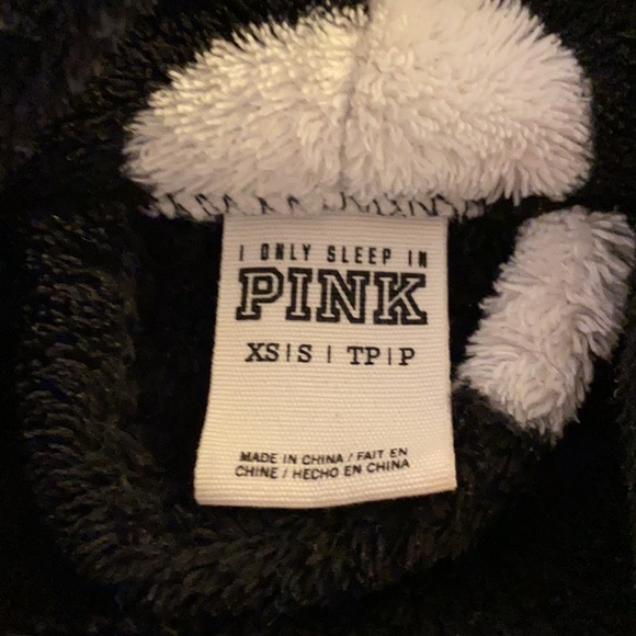 Victoria’s Secret Black and White Polka Dot Soft Robe Woman’s Size XS/S - Picture 2 of 2